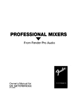 Fender MX-Meterbridge-ProfessionalMixer - Owners Manual